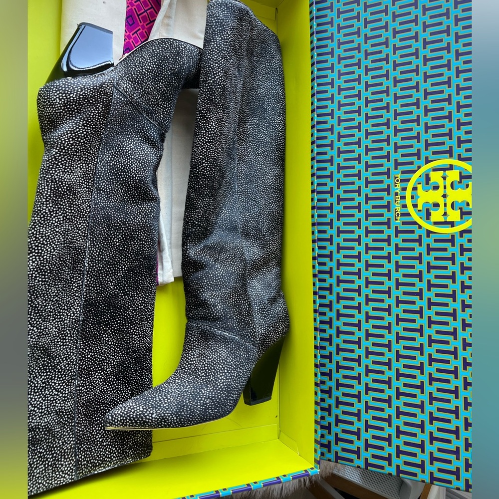 Tory Burch Calf hair Knee High boots